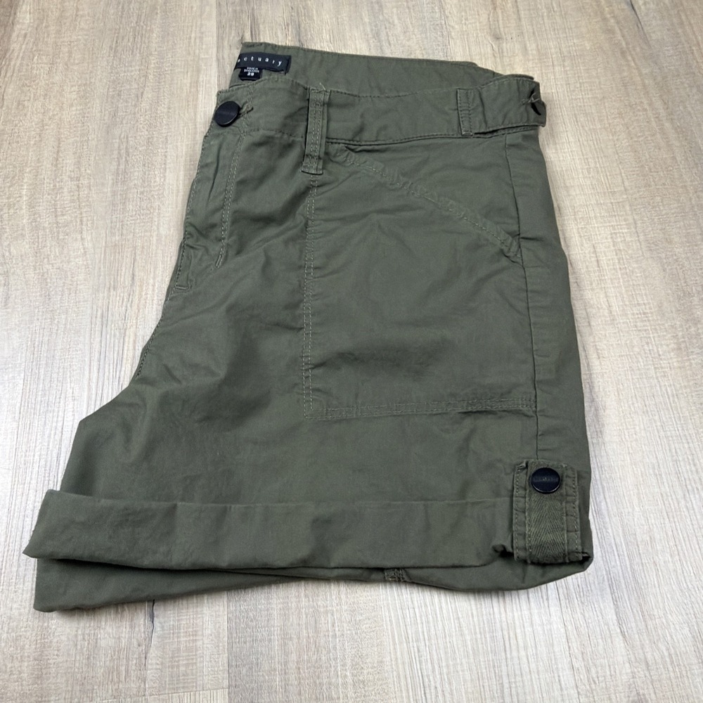 Anthropologie Sanctuary Cargo Shorts Women's 29 Olive Green Roll Tab Utility - Picture 6 of 8
